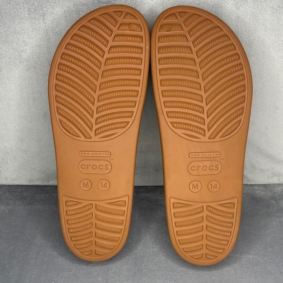 Crocs Classic Slip On Clogs Brown Size 14 Mens Comfort Shoes